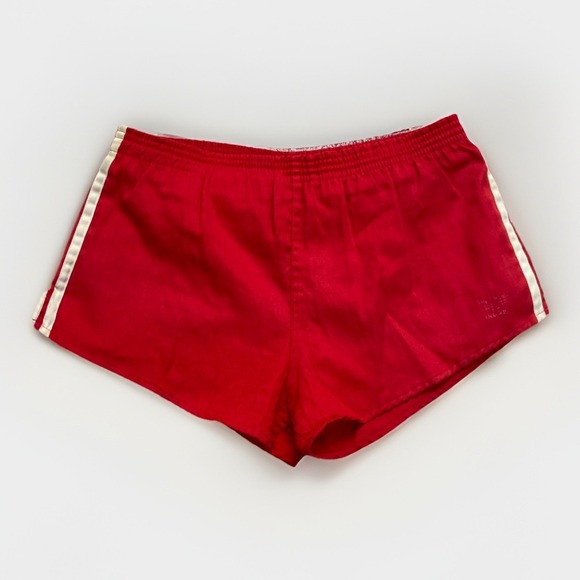 Vintage Adidas Shorts Mens L Sprinter Racer Lined Track Trefoil Red 70s 80s